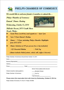 Phelps Chamber of Commerce Annual Dinner Meeting